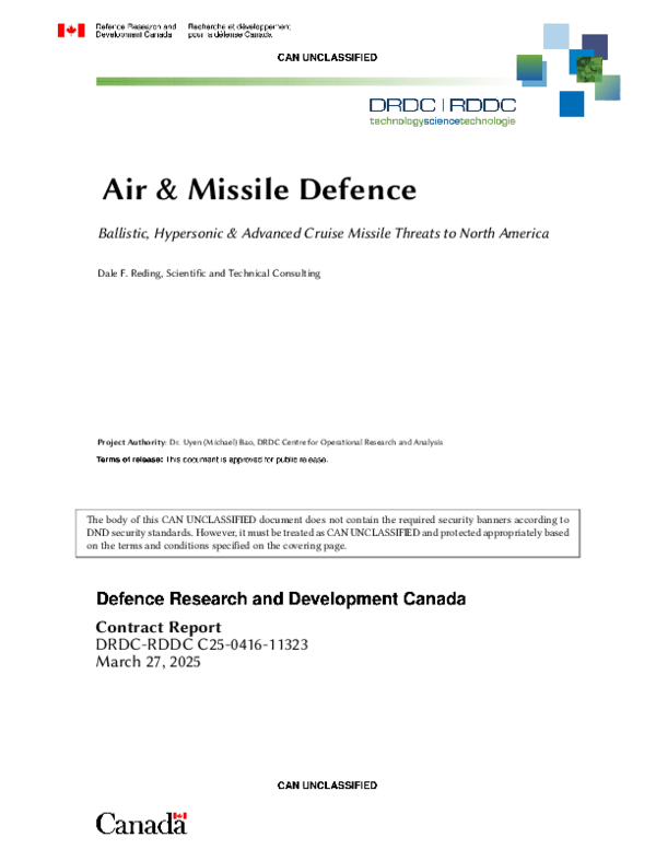 (PDF) Air & Missile Defence: Ballistic, Hypersonic and Advanced Cruise ...