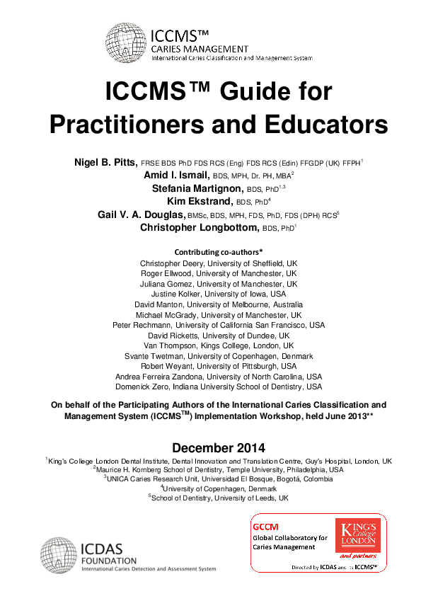 (PDF) Iccms™ Guide For Practitioners And Educators