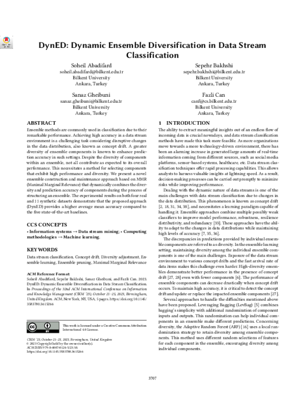 (PDF) DynED: Dynamic Ensemble Diversification in Data Stream Classification