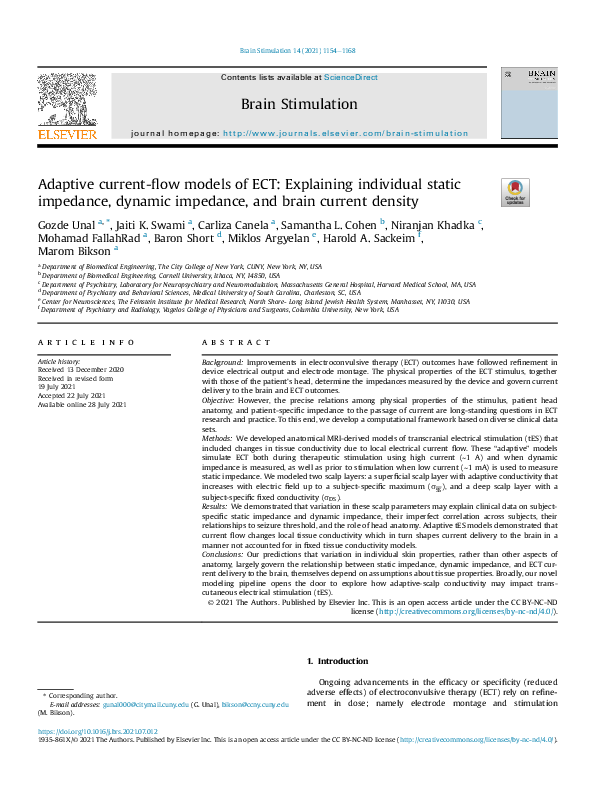 (PDF) Adaptive current-flow models of ECT: Explaining individual static ...