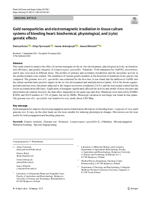 (PDF) Gold nanoparticles and electromagnetic irradiation in tissue ...