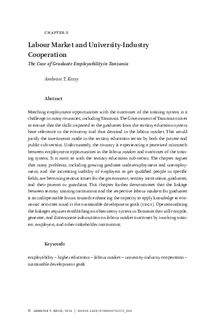 (PDF) Labour Market and University -Industry Cooperation The Case of ...