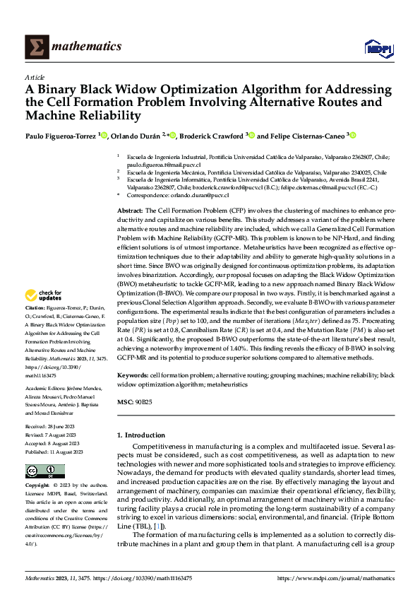 (PDF) A Binary Black Widow Optimization Algorithm for Addressing the ...