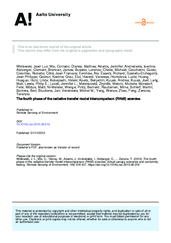 (PDF) The fourth phase of the radiative transfer model intercomparison ...