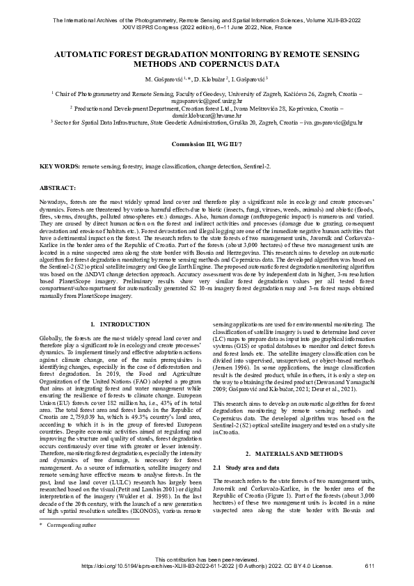(PDF) Automatic Forest Degradation Monitoring by Remote Sensing Methods ...