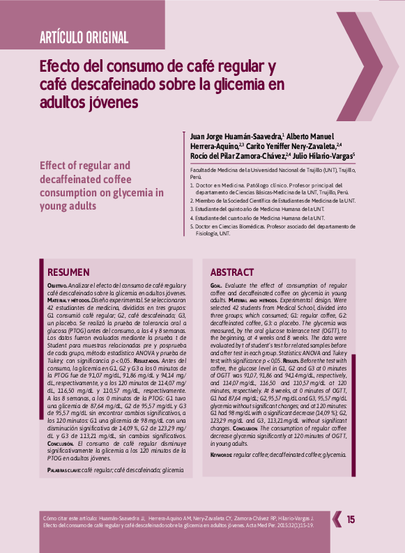 (PDF) Effect of regular and decaffeinated coffee consumption on ...