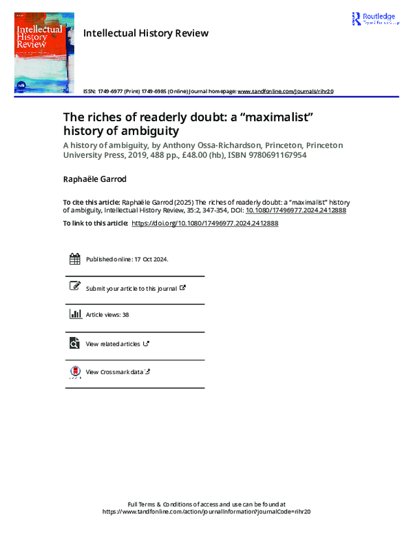 (PDF) The riches of readerly doubt: a 