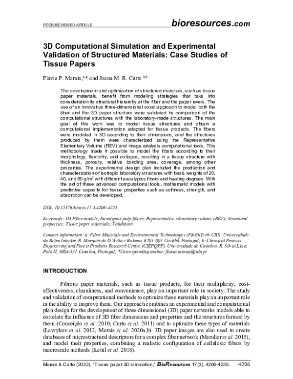 (PDF) “3D computational simulation and experimental validation of ...