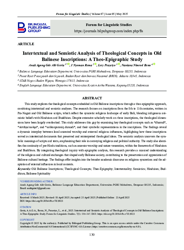 (PDF) Intertextual and Semiotic Analysis of Theological Concepts in Old ...