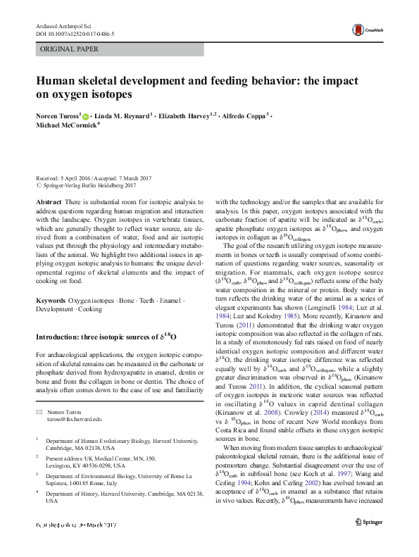 (PDF) Human skeletal development and feeding behavior: the impact on ...