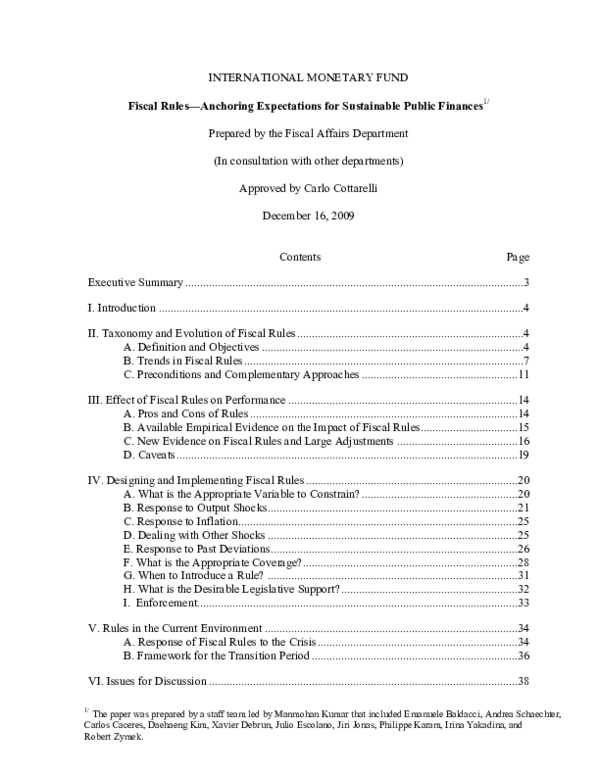 (PDF) Fiscal Rules in the World
