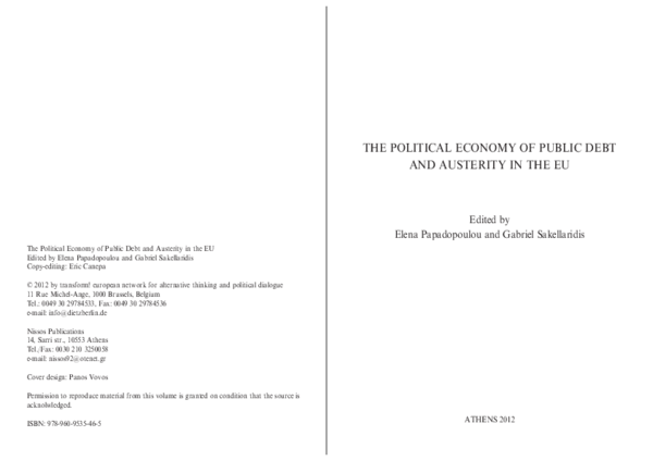 (PDF) Understanding the European Debt Crisis in a Global Perspective