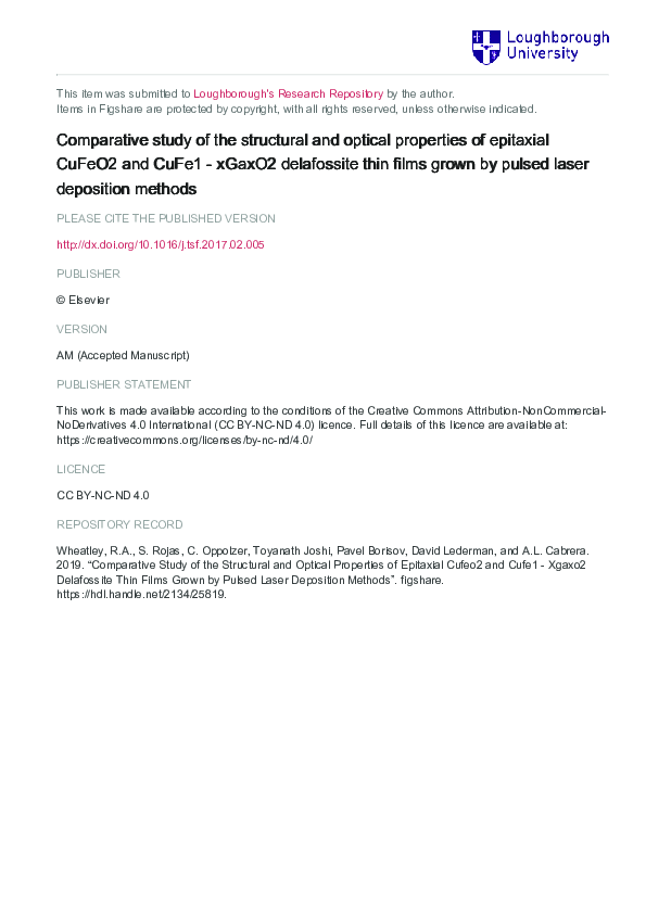 (PDF) Comparative study of the structural and optical properties of ...