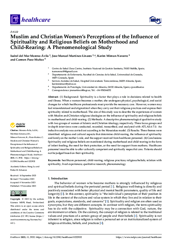 (PDF) Muslim and Christian Women’s Perceptions of the Influence of ...