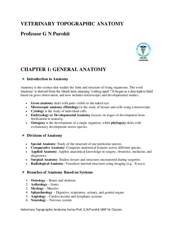 (PDF) CHAPTER 1 Topographic Vet Anatomy