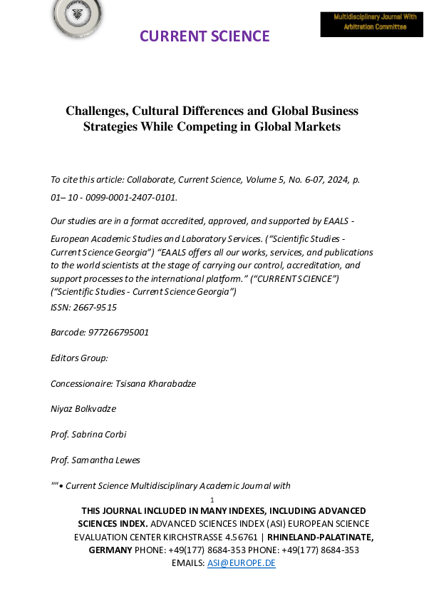 (PDF) Challenges, Cultural Differences and Global Business Strategies ...
