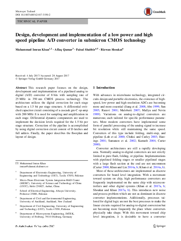 (PDF) Design, development and implementation of a low power and high ...