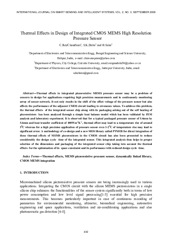 (PDF) Thermal Effects in Design of Integrated CMOS MEMS High Resolution ...