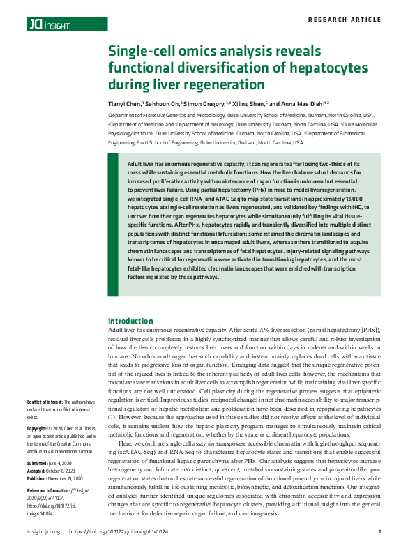 (PDF) Single-cell omics analysis reveals functional diversification of ...