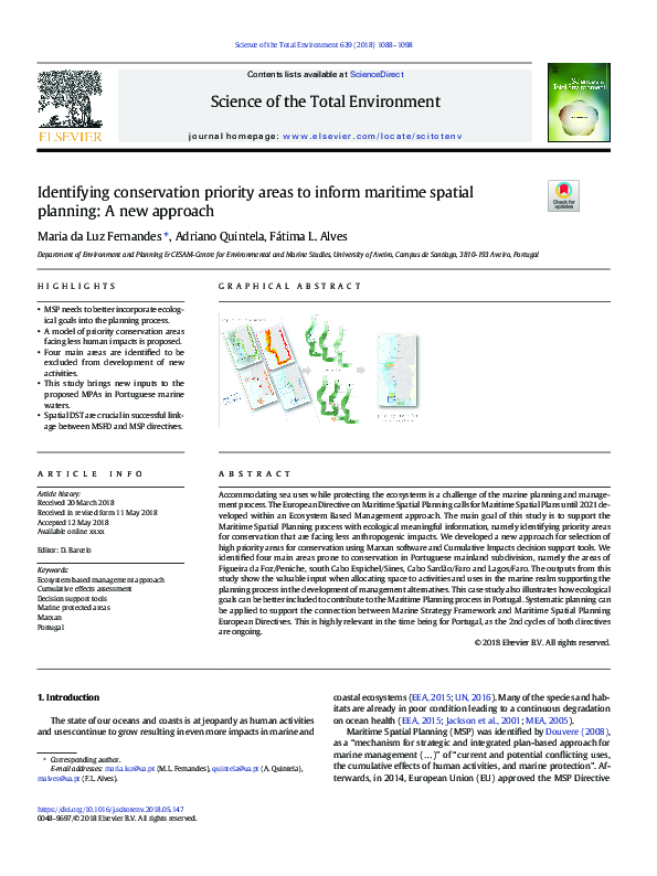 (PDF) Identifying conservation priority areas to inform maritime ...