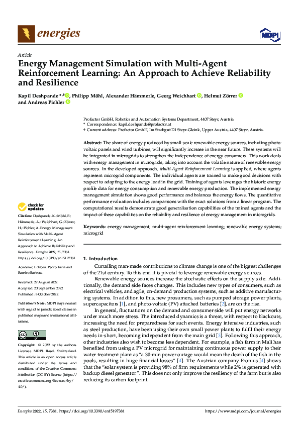 (PDF) Energy Management Simulation with Multi-Agent Reinforcement ...