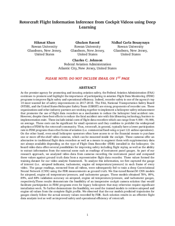 (PDF) Rotorcraft Flight Information Inference from Cockpit Videos using ...