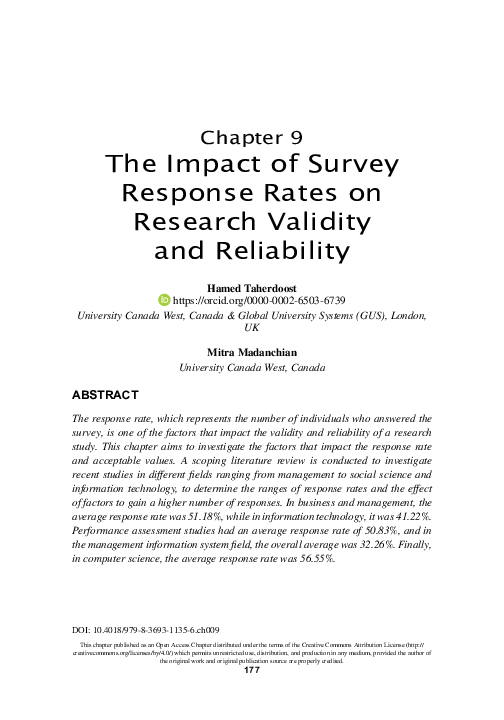 (PDF) The Impact of Survey Response Rates on Research Validity and ...
