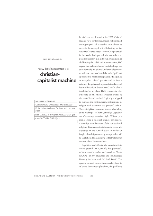 (PDF) Christian- Capitalist Machine