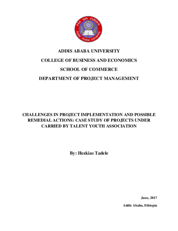 (PDF) Challenges In Project Implementation And Possible Remedial ...