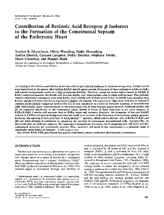 (PDF) Contribution of retinoic acid receptor β isoforms to the ...