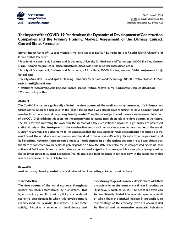 (PDF) The Impact of the COVID-19 Pandemic on the Dynamics of ...