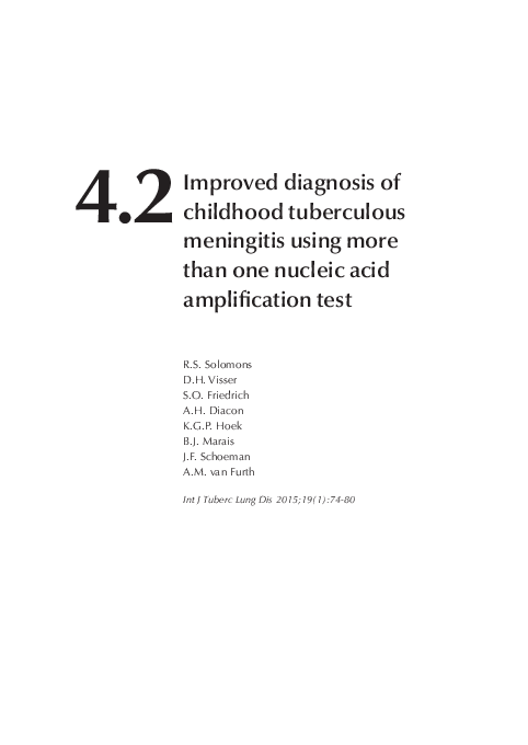 (PDF) Improved diagnosis of childhood tuberculous meningitis using more ...
