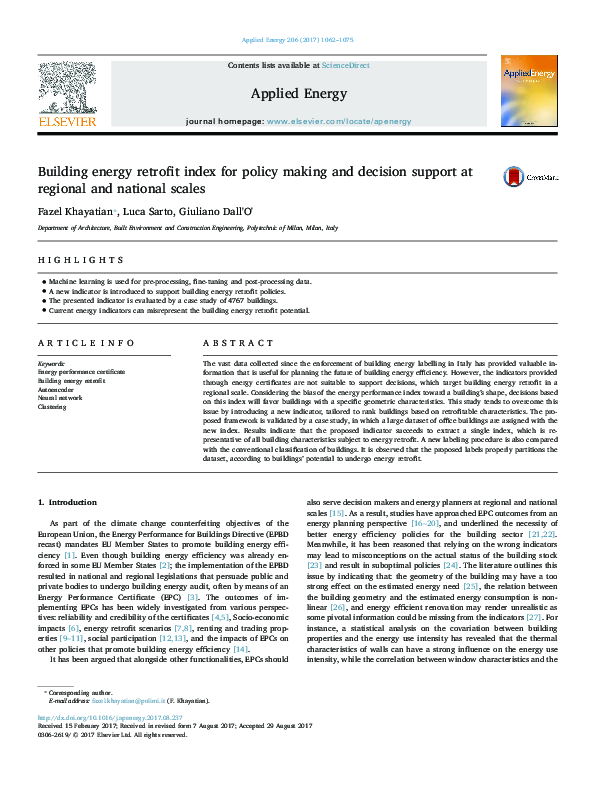 (PDF) Building energy retrofit index for policy making and decision ...