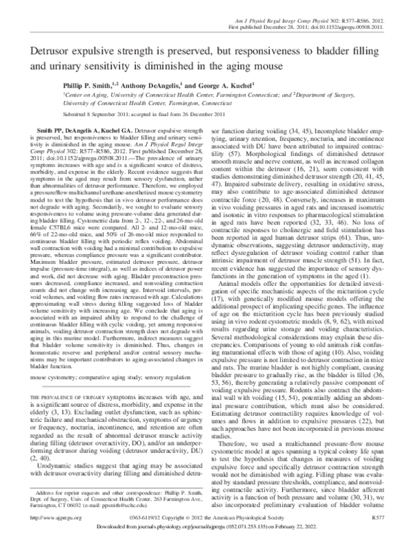 (PDF) Detrusor expulsive strength is preserved, but responsiveness to ...