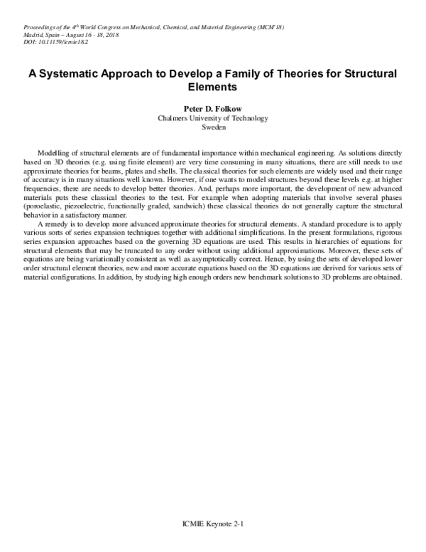 (PDF) A Systematic Approach to Develop a Family of Theories for ...