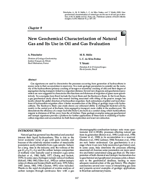 (PDF) New Geochemical Characterization of Natural Gas and Its Use in ...