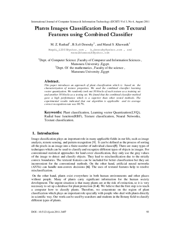 (PDF) Plants Images Classification Based on Textural Features using ...