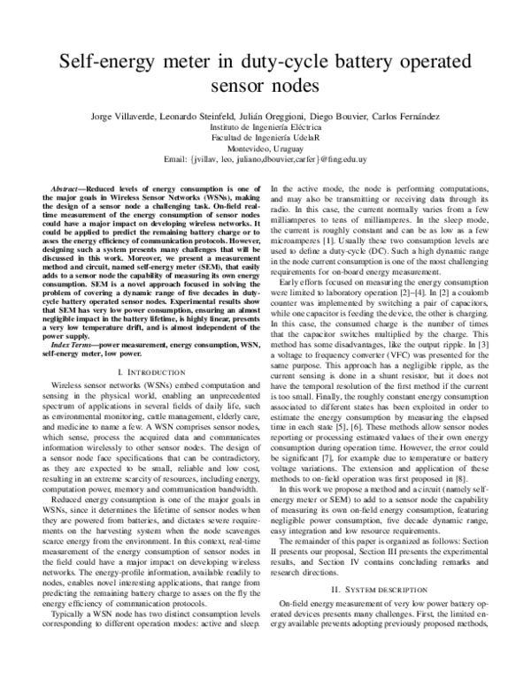 (PDF) Self-energy meter in duty-cycle battery operated sensor nodes
