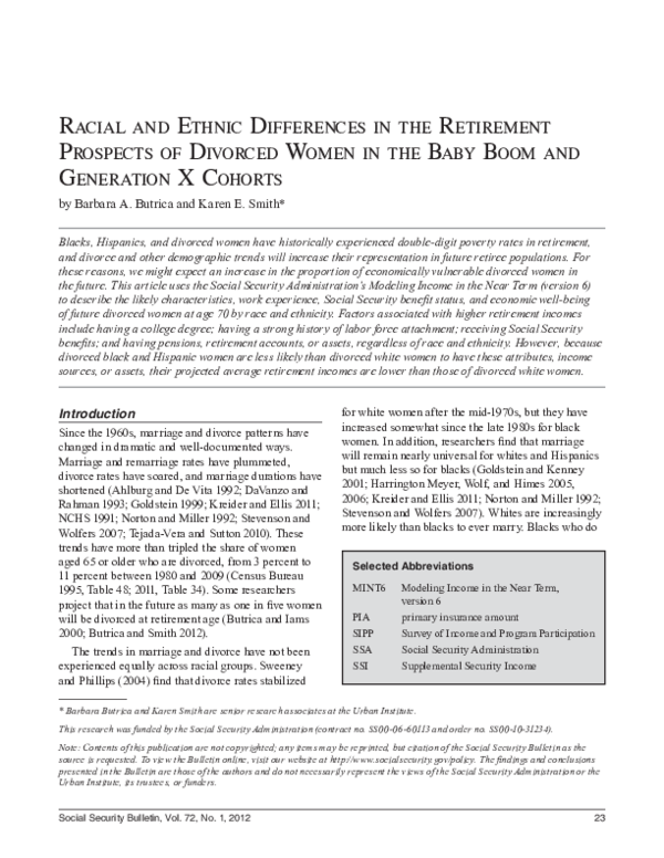 (PDF) Racial and ethnic differences in the retirement prospects of ...