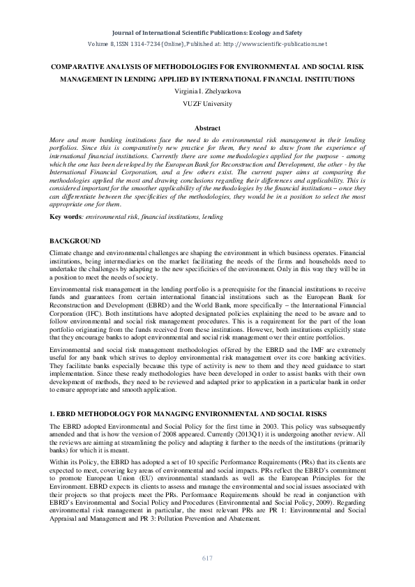 (PDF) Comparative Analysis of Methodologies for Environmental and ...