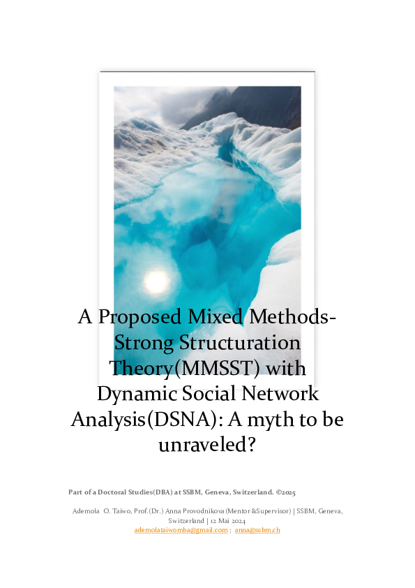 (PDF) A Proposed Mixed Methods-Strong Structuration Theory(MMSST) with ...