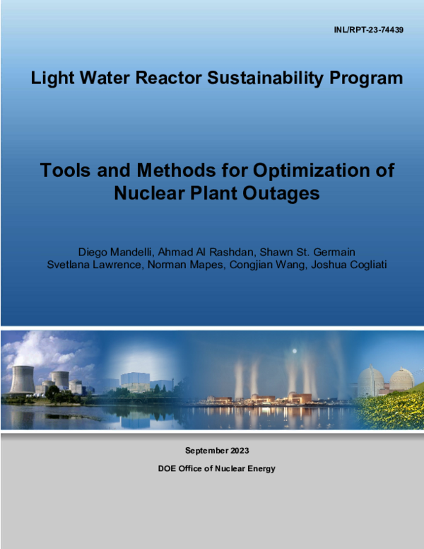 (PDF) Tools and Methods for Optimization of Nuclear Plant Outages
