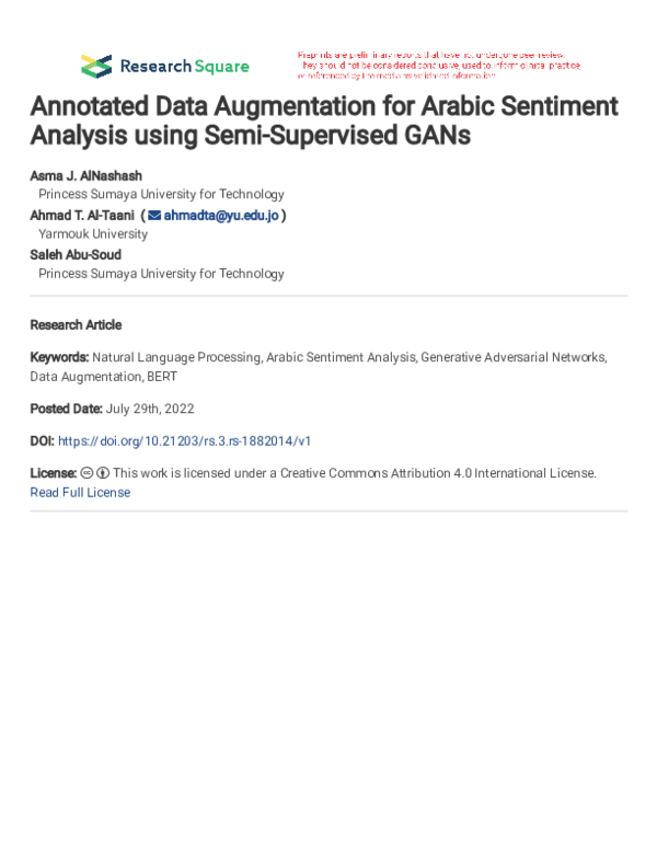 (PDF) Annotated Data Augmentation for Arabic Sentiment Analysis using ...