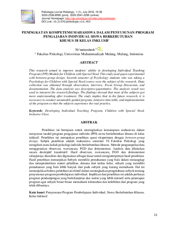 (PDF) Peningkatan Kompetensi Mahasiswa dalam Penyusunan Program ...