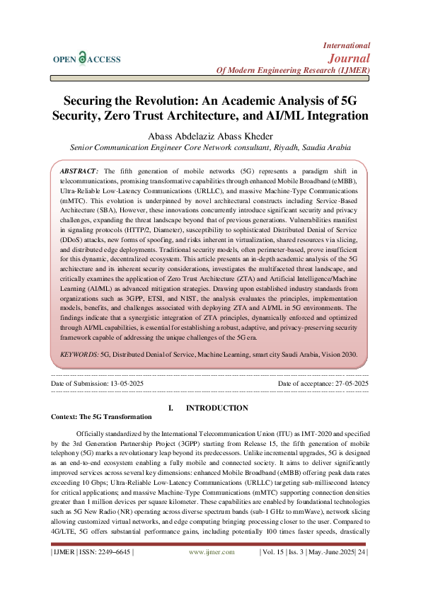 (PDF) Securing the Revolution: An Academic Analysis of 5G Security ...