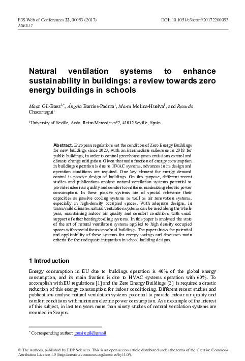 (PDF) Natural ventilation systems to enhance sustainability in ...