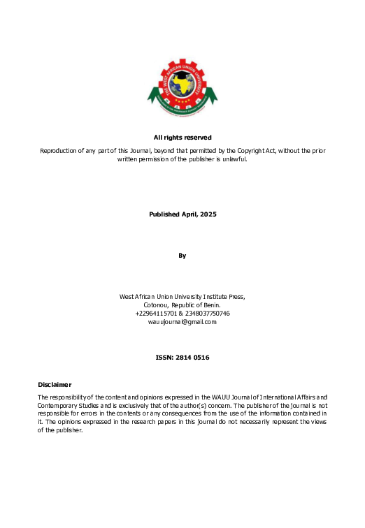 (PDF) WAUU Articles Vol 5 No 1 April, 2025 REVIEW
