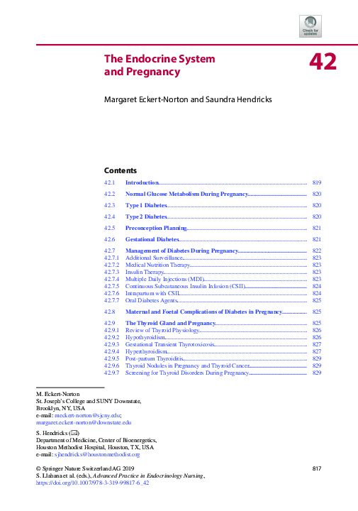 (PDF) The Endocrine System and Pregnancy