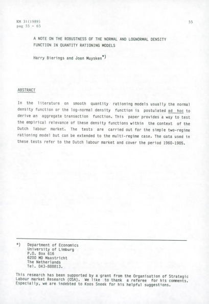 (PDF) A Note on the Robustness of the Normal and Lognormal Density ...