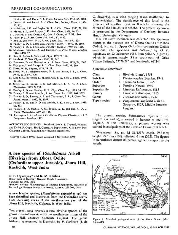 (PDF) A new species of Pseudolimea Arkell (Bivaivia) from Dhosa oolite ...